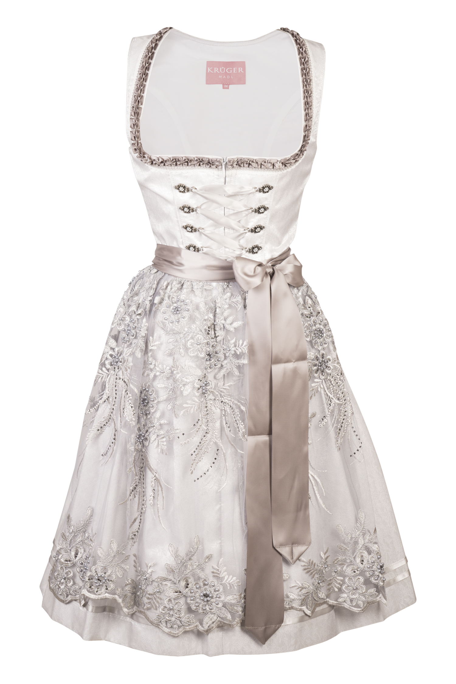 Dirndl Macie in Silberfarben